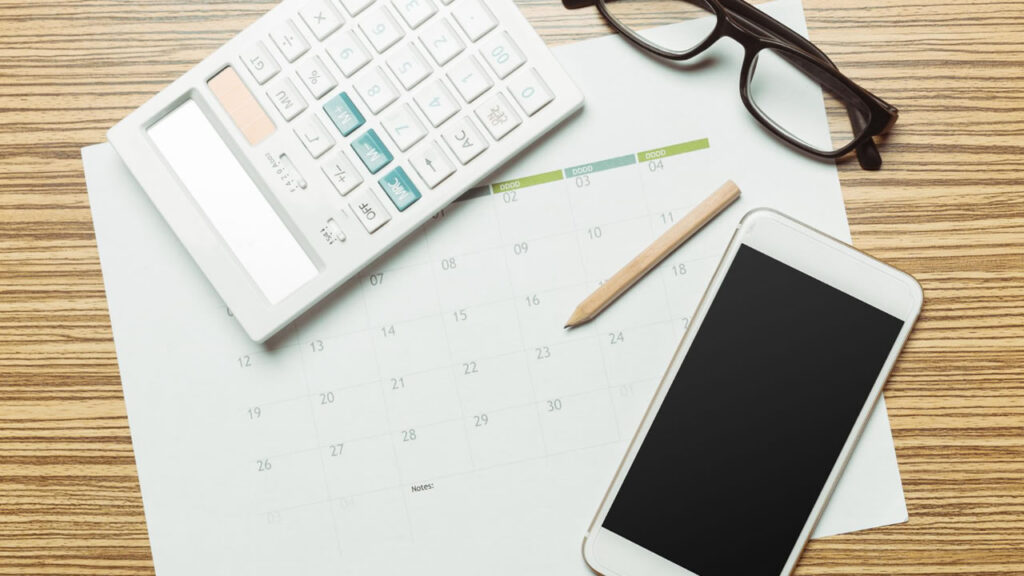 Calendário contábil do segundo semestre