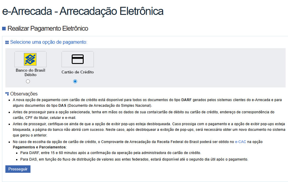 Cartão de crédito é uma nova opção de pagamento do DAS para o MEI